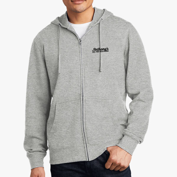 District Unisex Fleece Full Zip Hoodie - 2 Sided Thumbnail